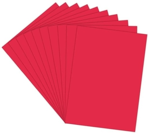 [P6858] Sabarmati Duplex File Card Sheet Red Colour 22x28 420 Gsm / 24.0kg (Pack Of 144)