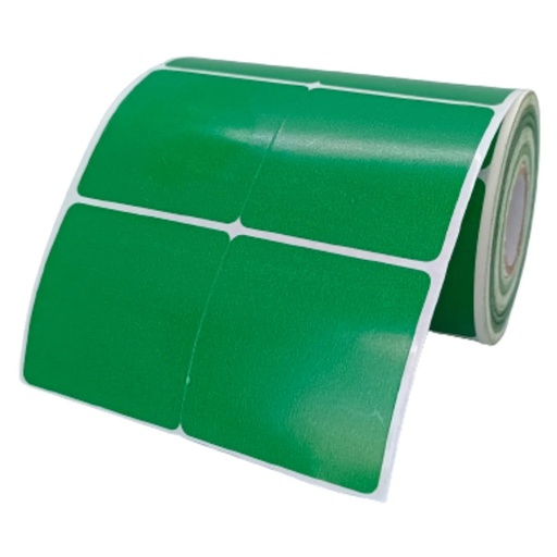[P4313] Ribbon Barcode Label Roll Green 1.5x1.5 Inch (38mmx38mm / 2up) 2440 Label