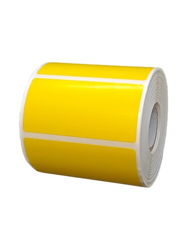 [P4318] Ribbon Barcode Label Roll Lemon Yellow 3.1x1.4 Inch (80mmx35mm / 1up) 1315 Label
