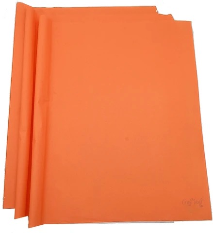 [P7108] Premium Fluorescent Paper Orange Colour Double Sided 25x36 / 80 Gsm