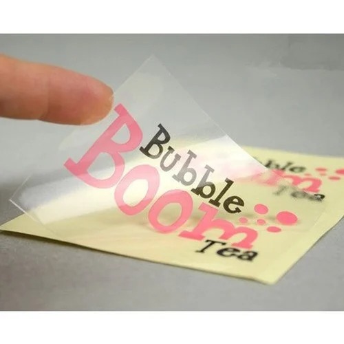 [P6567] PVC Transparent Sticker Multi Colour Print 1000 Pcs (Per Square Inch Rate)