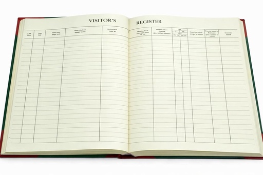 [P4594] Visitor Register Book 2 Quire Green Ledger Paper (Pack of 5)
