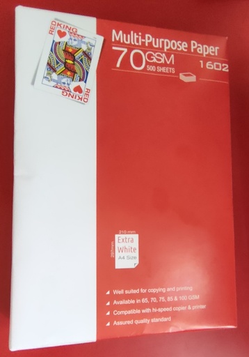 [P1710] Redking Copier Paper A4 70 Gsm White Colour