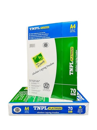[P1724] TNPL Platinum Copier Paper A4 70 Gsm (500 Sheet,1 Ream) White Colour