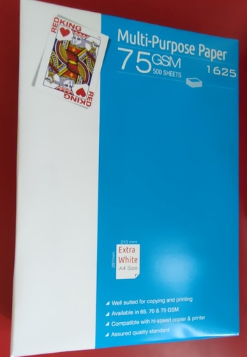 [P1750] RedKing Copier Paper A4 75 Gsm (500 Sheet,1 Ream) White Colour