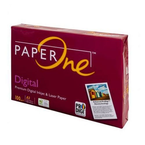 [P1830] Paper One Alabaster Copier Paper A3 100 Gsm (500 Sheet 1 Ream) White Colour