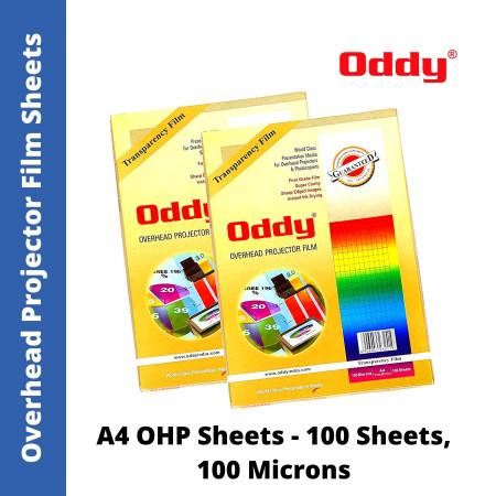 [P1870] Oddy Transparency Film OHP A4 100 Micron (Pack Of 100)