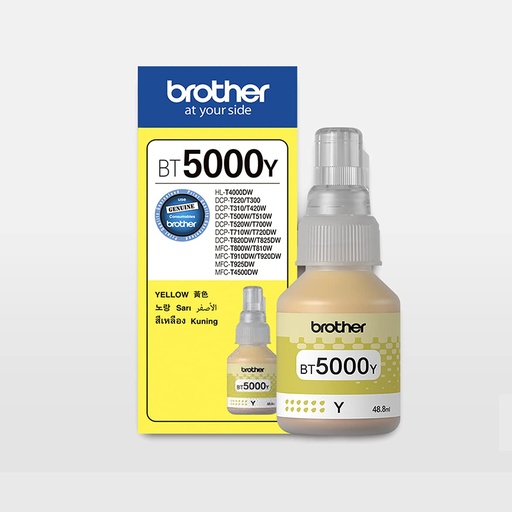 [P2746] Brother Ink BT5000Y Yellow 48.8ml (Original Bottle)