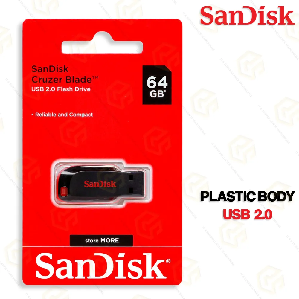 [P2536] SanDisk Cruzer Blade 64 GB Pen Drive (USB 2.0 Flash Drive) 