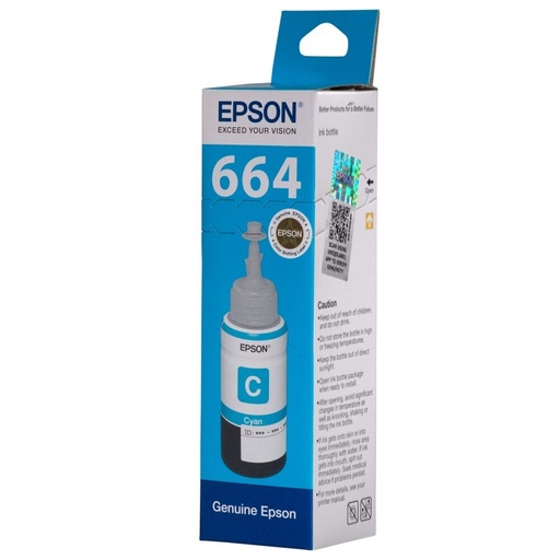 [P2784] Epson Ink 664 Cyan 70ml (Original Bottle)