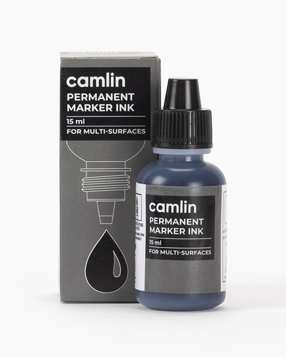 [P4154] Camlin Permanent Marker Ink Black 15 ml