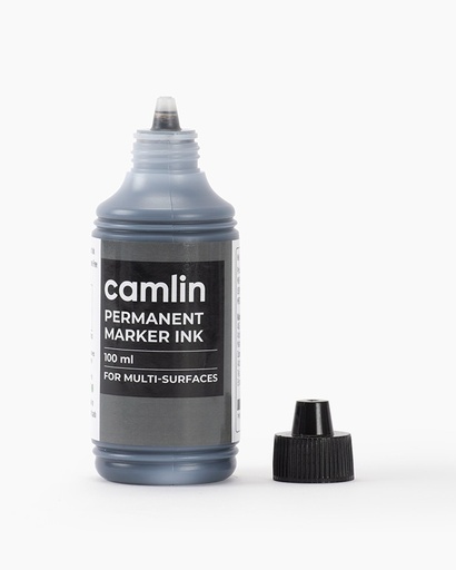 [P4162Blk] Camlin Permanent Marker Ink Black 100 ml