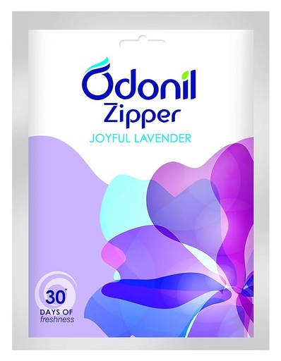 [P3812] Odonil Zipper Bathroom Air Freshener-Joyful Lavender / 10g Instant & Long Lasting Fragrance