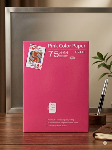 [P2410] Redking Premium A4 Colour Copier Paper 75 GSM, 500 Sheets Vibrant Pink Color