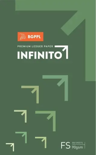 [P2434] BGPPL Infinito Ledger Copier Paper, FS Legal Size, 90 Gsm, (500 Sheet,1 Ream) Light Green Colour