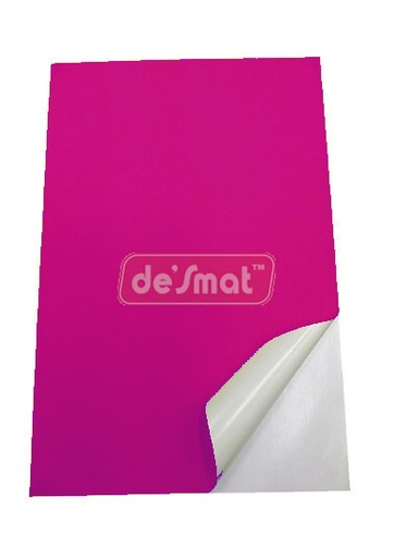 [P2500] Desmat Fluorescent Sticker A4 Pink Colour (Pack Of 75)