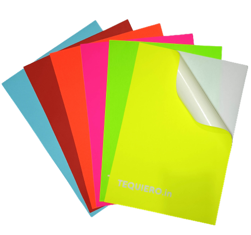 [P2510] Fluorescent Sticker Papers A4 Mixed Colour (Pack Of 100)