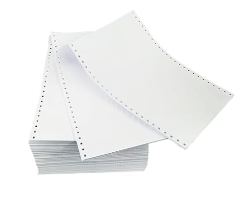 [P2556] Dot Matrix Printer Paper 6x12x1 Part, 60 Gsm Without Carbon (Pack Of 1000)