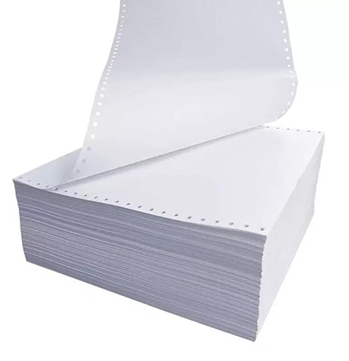 [P2582] Dot Matrix Printer Paper 15x12x1 Part 70 Gsm Without Carbon (Pack Of 1000)