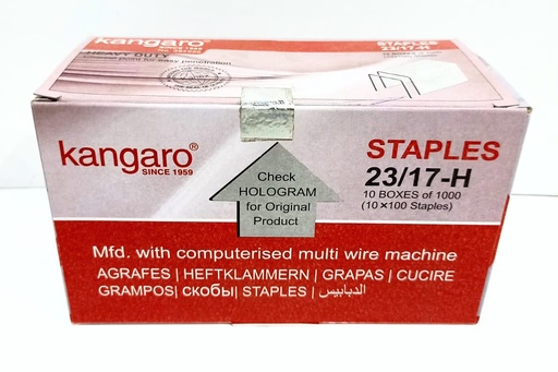 [P2712] Kangaro Stapler Pin 23/17-H (Pack Of 10)