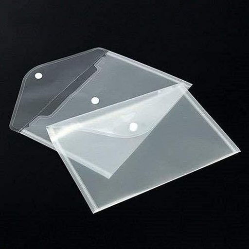 [P2990] Infinity Cheque Book Folder, My Clear Bag A5 Size Transparent (Pack Of 12)