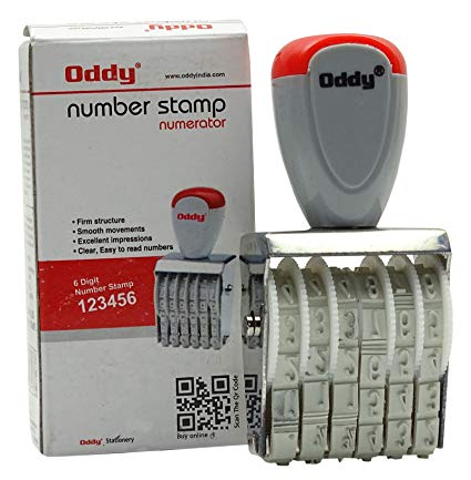 [P3170] Oddy Number Stamp Numerator (6 Digit)