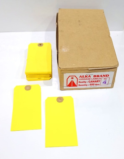 [P3286] Luggage Lable No.4 Pack Of 500