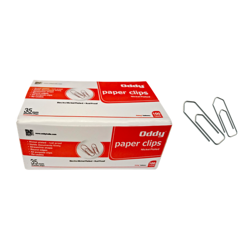 [P3310] Oddy Paper Clips Nickel Plated (U Pin) 35 mm