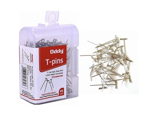 [P3306] Oddy T-Shaped Pins in See Through Plastic Dibbi Pack