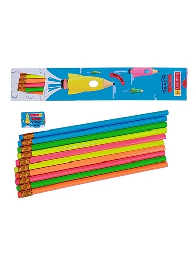 [P3352] Camlin Nova Glowing Tringular Pencils (Pack Of 10)