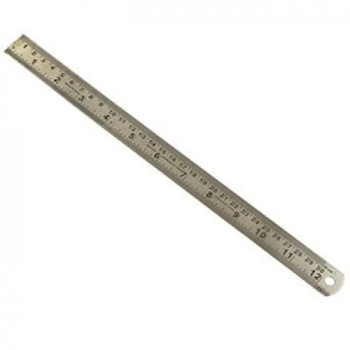 [P3454] Ajanta Steel Scale 30cm (12 Inch) Cross Foot Ruler