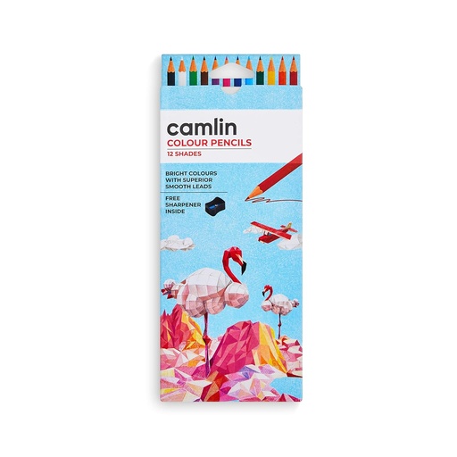 [P3464] Camlin Colour Pencils Full Size -12 Shades