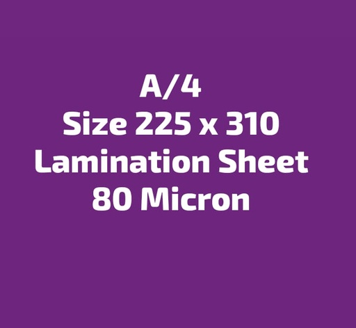 [P3920] A4 Lamination 80 Micron 225x310