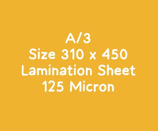 [P3926] A3 Lamination 125 Micron 310x450
