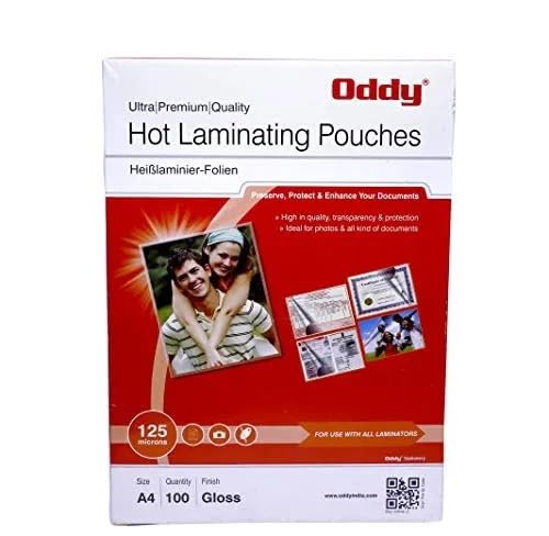 [P3922] Oddy Lamination Sheet A4 125 Micron (Pack Of 100)