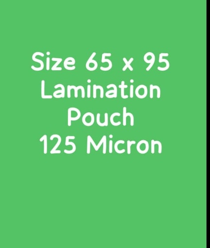 [P3900] Lamination Pouch 65x95 125 Micron