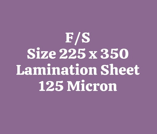 [P3924] FS Lamination 125 Micron 225x350