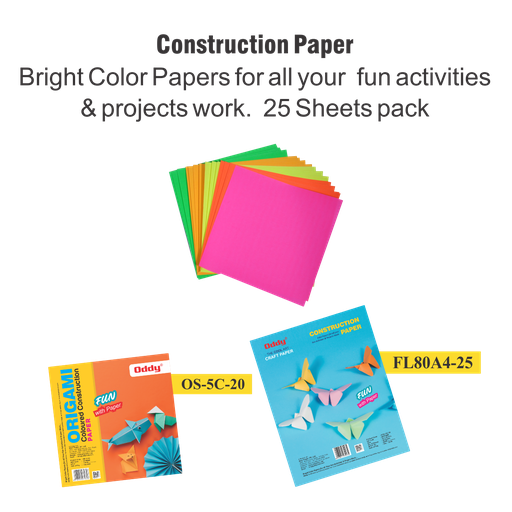[P3954] Origami Construction Pastel Craft Paper Mix Color-Pack of 20
