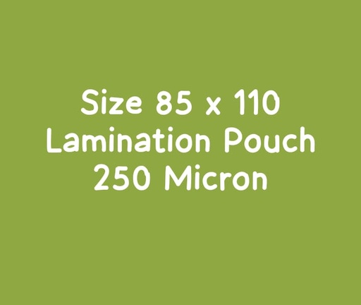 [P3914] Lamination Pouch 85x110 250 Micron