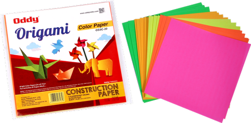 [P3956] Origami Flourocent Mix Colour 20 Sheet