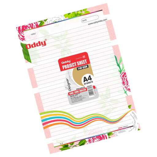 [P3952] Oddy Project Sheet Design A4 140 Gsm  (Pack Of 20)